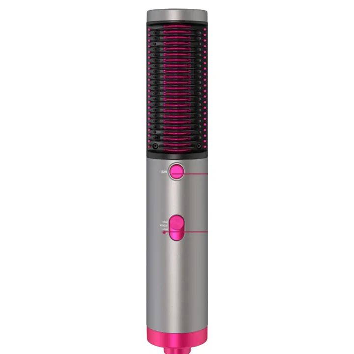Hair Straightener Brush & Round Hot Air Dryer – Fast Ceramic Heating with Anti-Scald Protection
