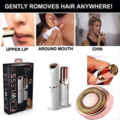 Rechargeable Flawless Hair Removal Machine for Women – Painless Facial Shaver & Laser Trimmer