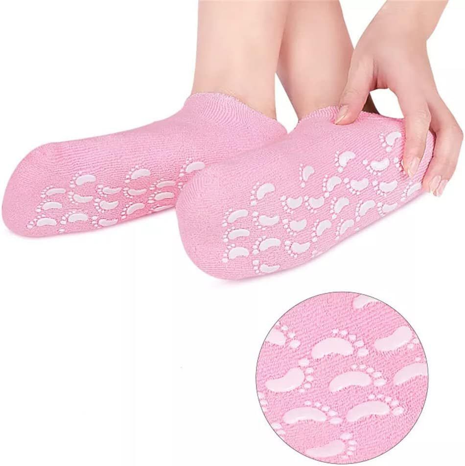 Waltok Cotton Moisturizing Gel Socks – Infused with Essential Oils