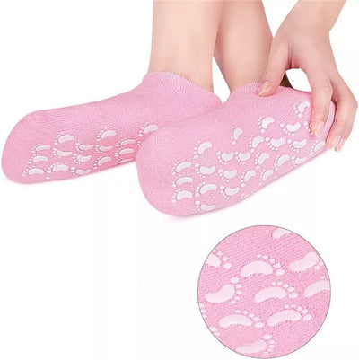Waltok Cotton Moisturizing Gel Socks – Infused with Essential Oils