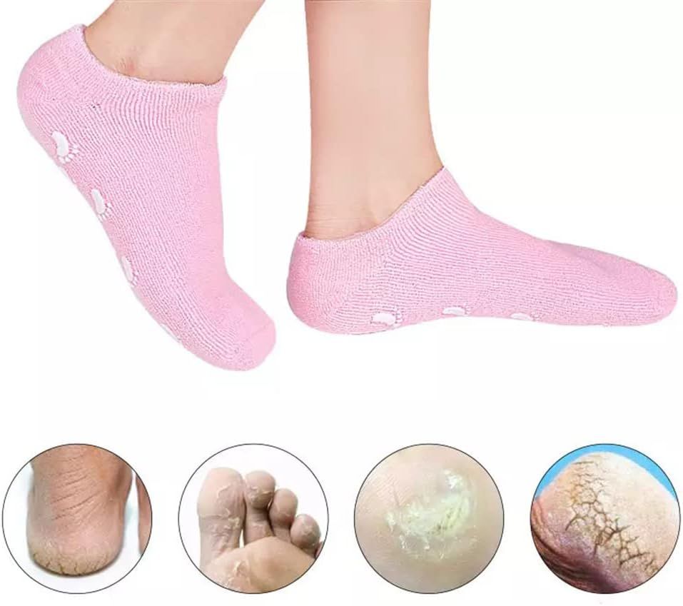 Waltok Cotton Moisturizing Gel Socks – Infused with Essential Oils